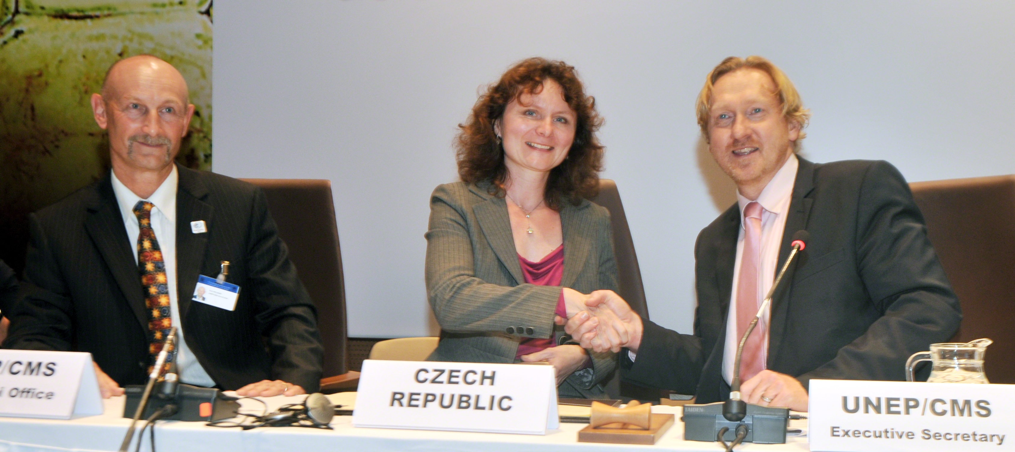 From left to right:  Nick P. Williams, Libuše Vlasáková, and Brandee Chambers