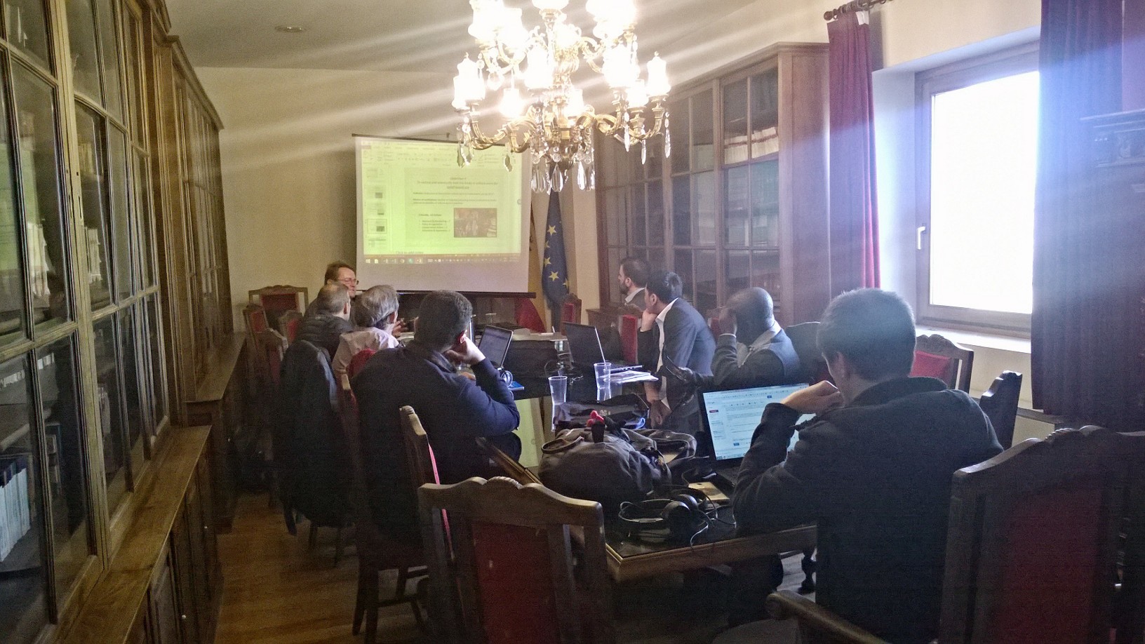 Working Group 2, facilitated by André Botha, discussing energy and research. Photo by Jenny Renell.